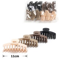 Набор заколок-крабов (102-31640) матовый коричневый