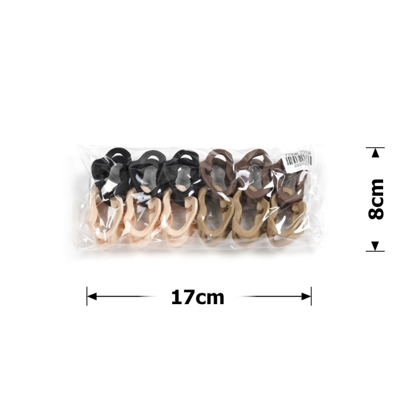 Набор заколок-крабов (106-31642) матовый коричневый