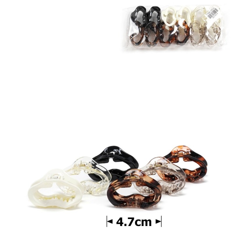 Набор заколок-крабов (106-31643) разноцветный