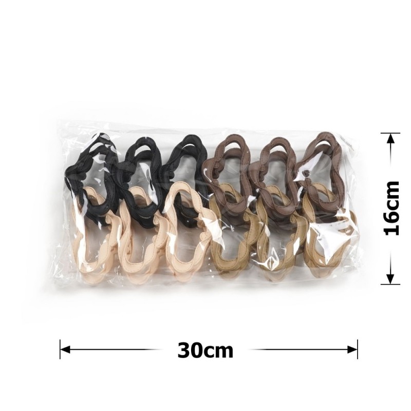 Набор заколок-крабов (110-31646) матовый коричневый