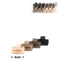 Набор заколок-крабов (113-31648) матовый коричневый