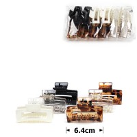 Набор заколок-крабов (115-31651) разноцветный