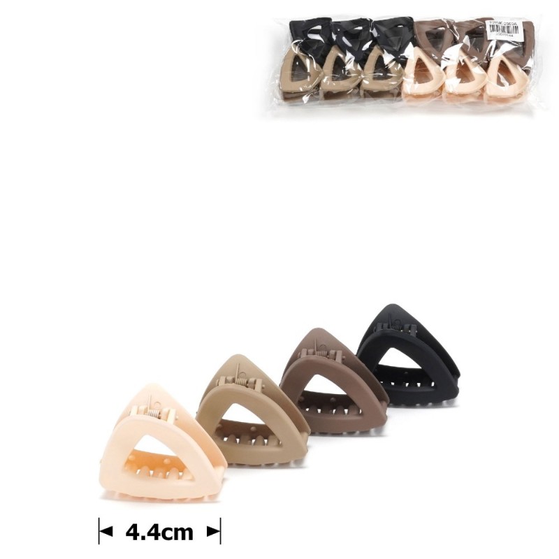 Набор заколок-крабов (122-31656) матовый коричневый