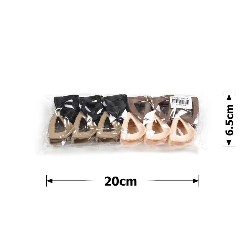 Набор заколок-крабов (122-31656) матовый коричневый