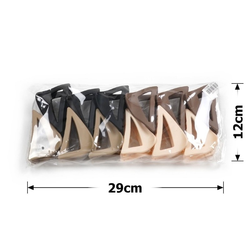 Набор заколок-крабов (124-31659) матовый коричневый