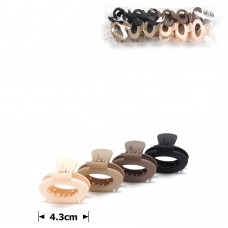 Набор заколок-крабов (127-31662) матовый коричневый