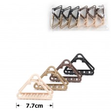 Набор заколок-крабов (133-31668) матовый коричневый