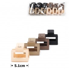 Набор заколок-крабов (155-31690) матовый коричневый