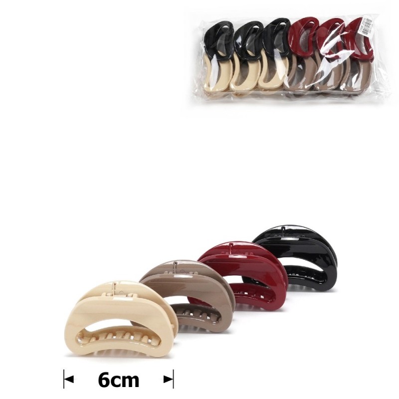 Набор заколок-крабов (158-31694) разноцветный