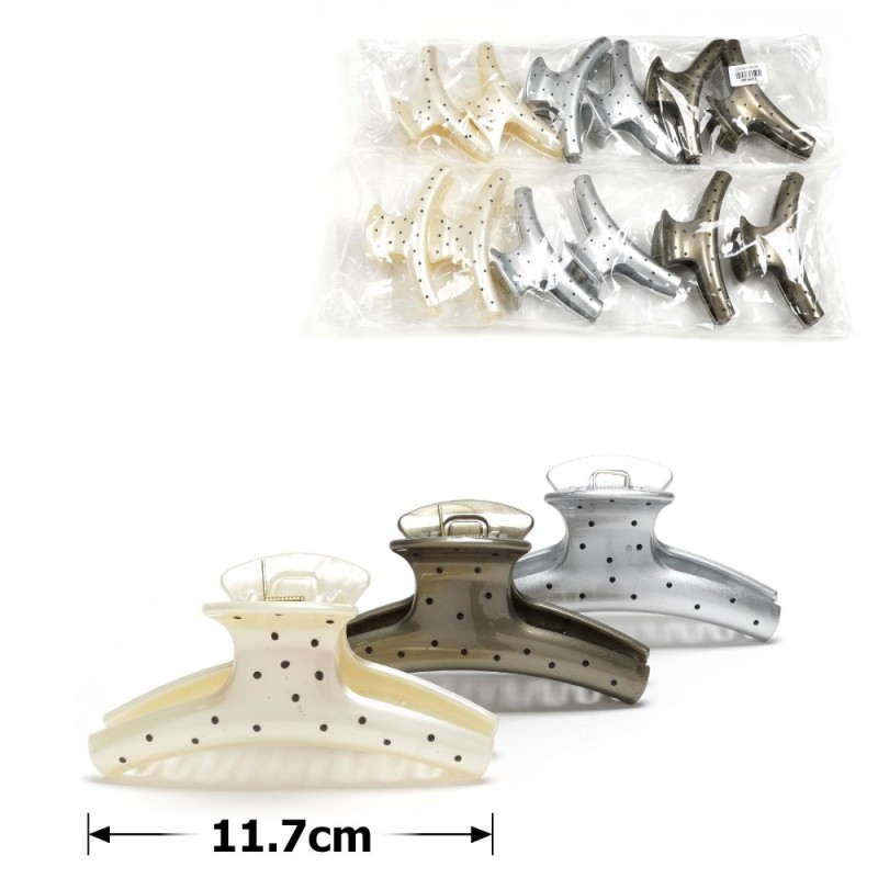 Набор заколок-крабов для волос 11.7см (31827)