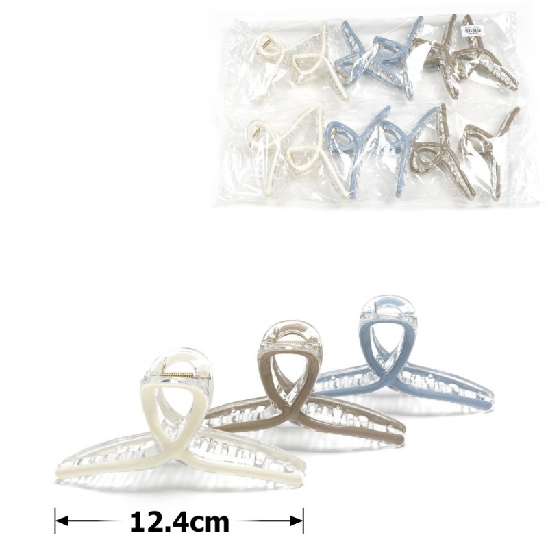 Набор заколок-крабов для волос 12.4см (31839)