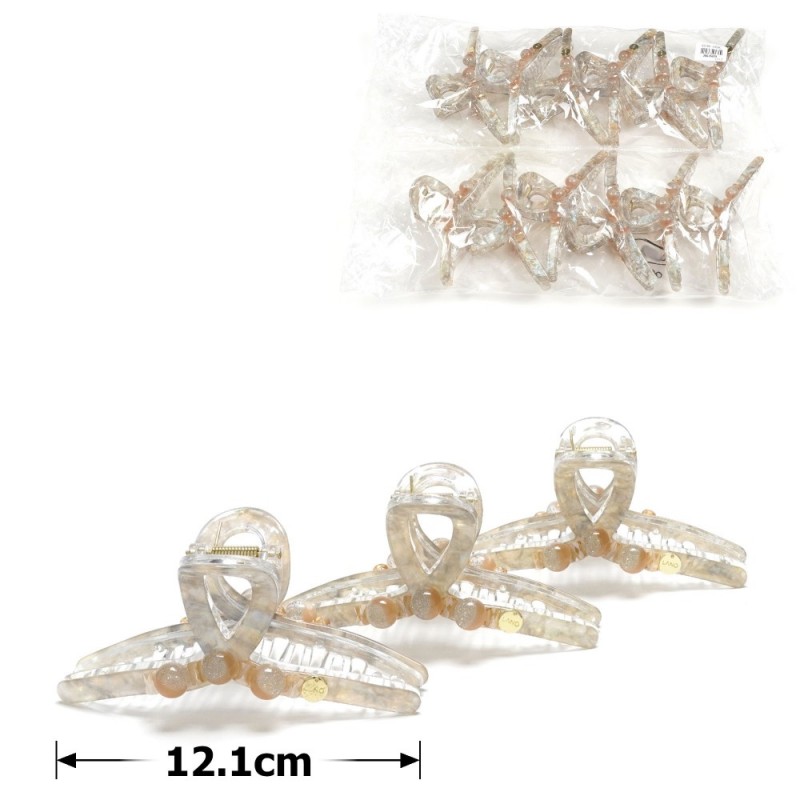 Набор заколок-крабов для волос 12.1см (31848)