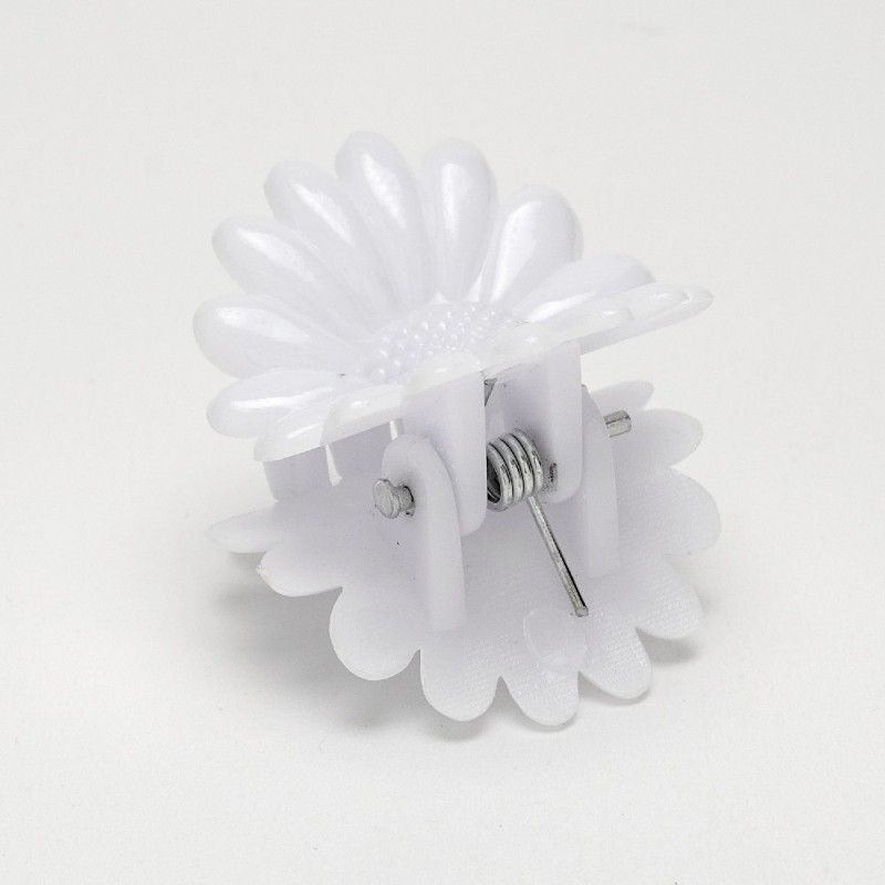 Набор заколок-крабов маленькие белые (4805)