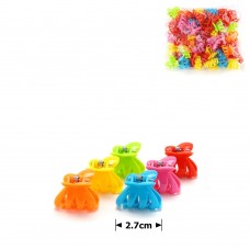 Набор заколок-крабов маленькие цветные (5648)