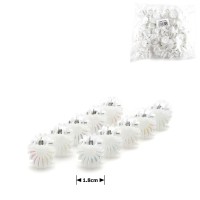 Набор заколок-крабов маленькие белые (7047)