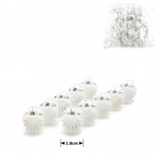 Набор заколок-крабов маленькие белые (7047)