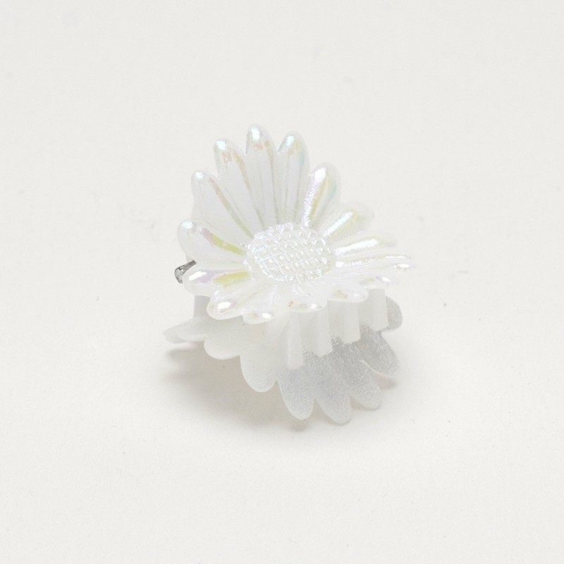 Набор заколок-крабов маленькие белые (7047)