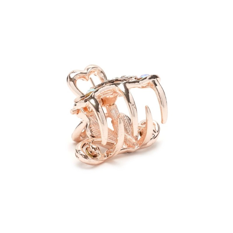 Заколка-краб для волос из металла со стразами 2.6см (13958) вариант 02