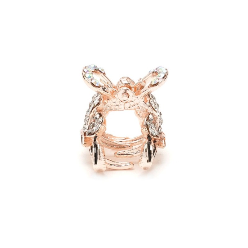 Заколка-краб для волос из металла со стразами 2.8см (14656) вариант 02