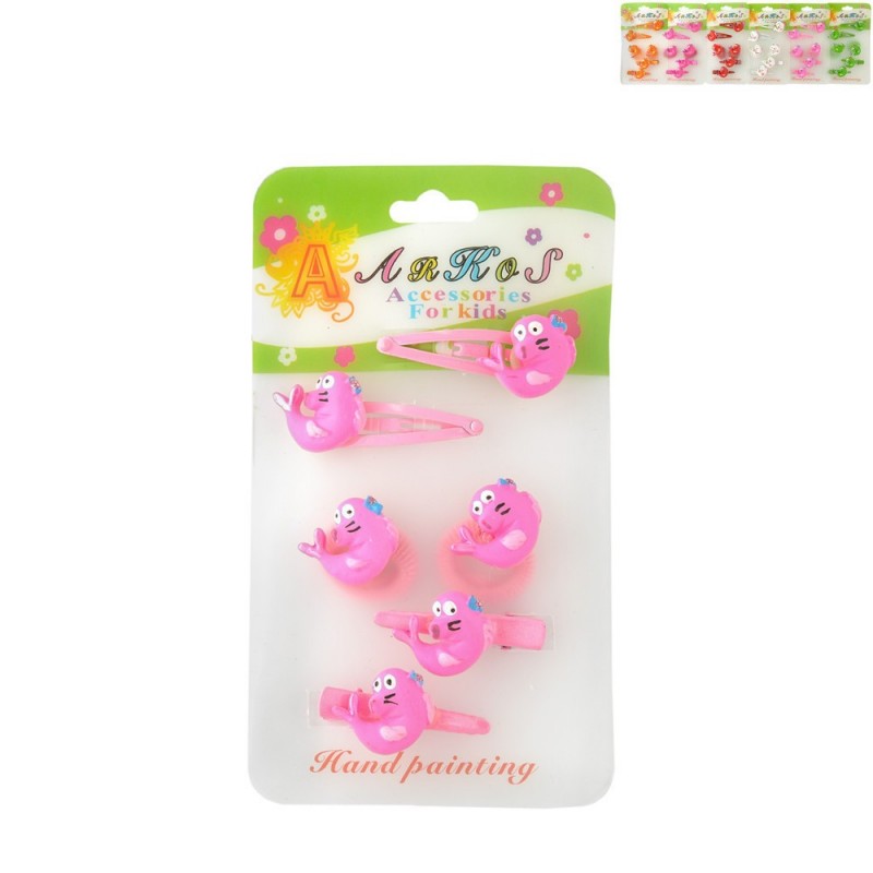 Детский набор заколок Морской котик (431)