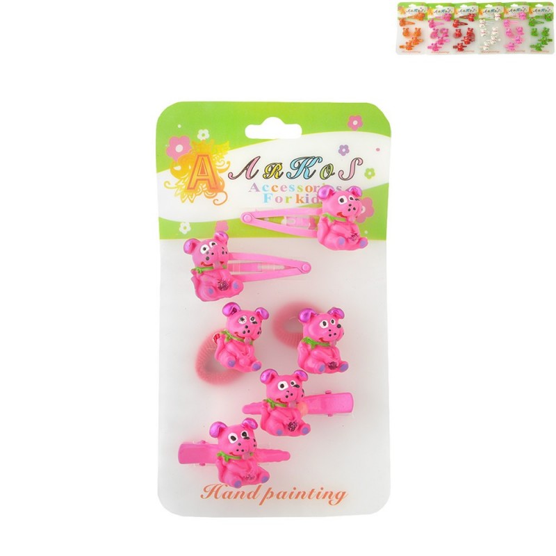 Детский набор заколок Собачка (433)