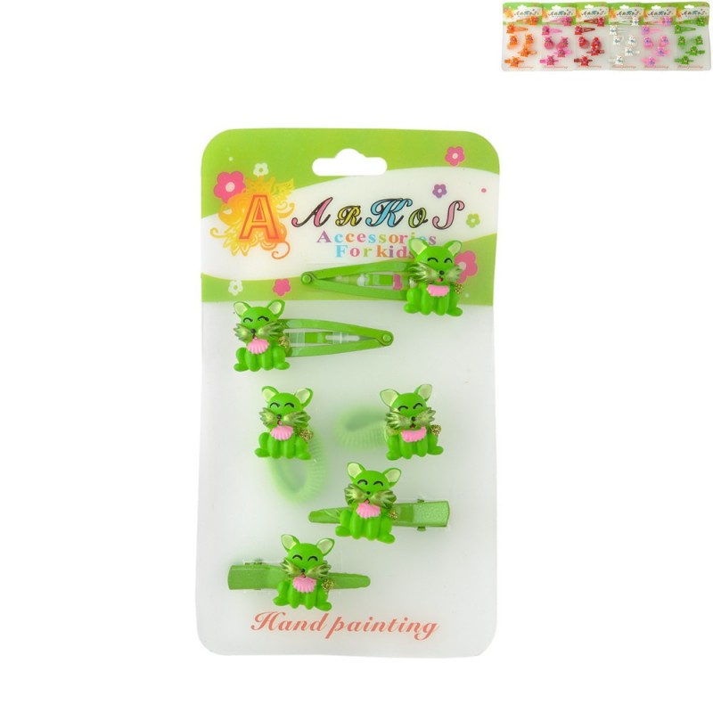 Детский набор заколок Кошка (434)