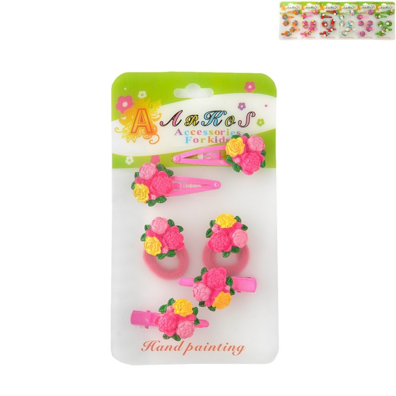 Детский набор заколок Букет (439)