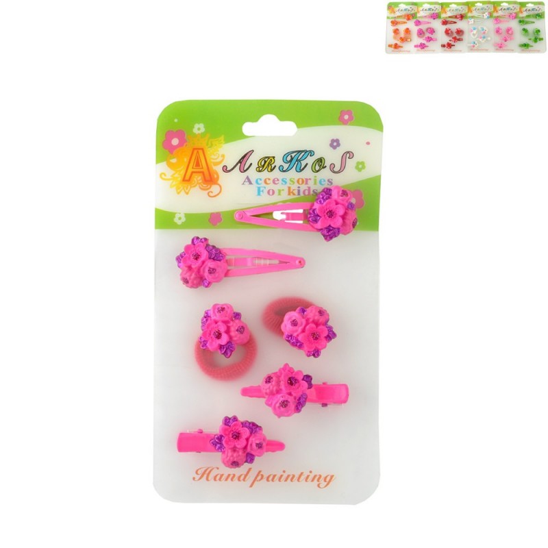Детский набор заколок Букет (445)
