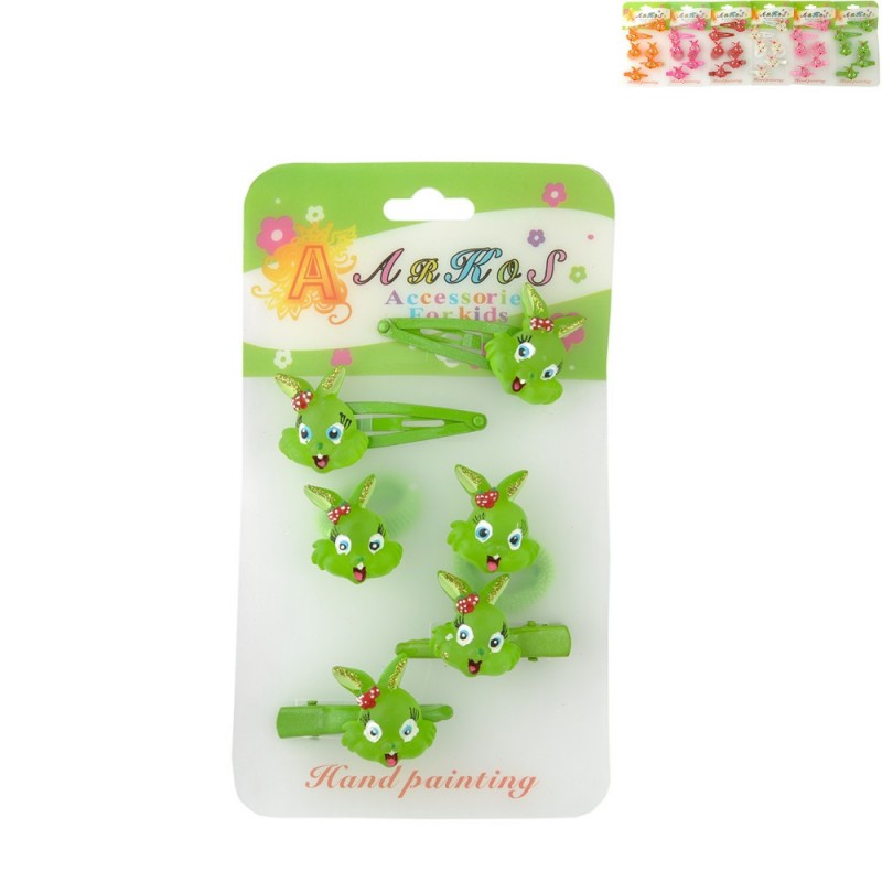 Детский набор заколок Зайчик (446)