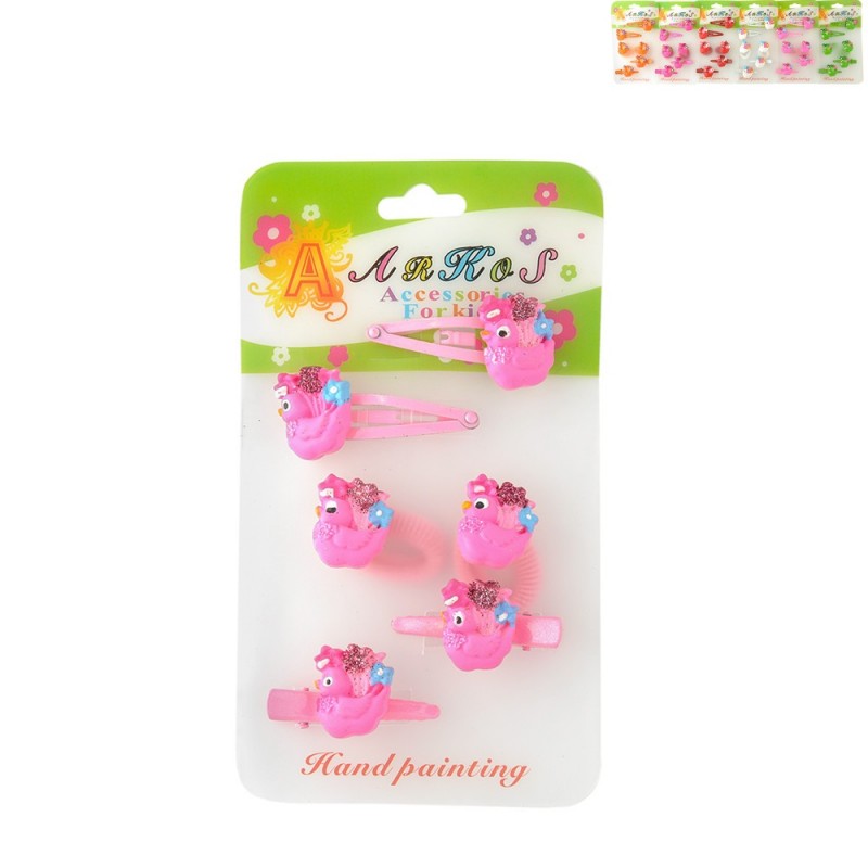 Детский набор заколок Павлин (449)