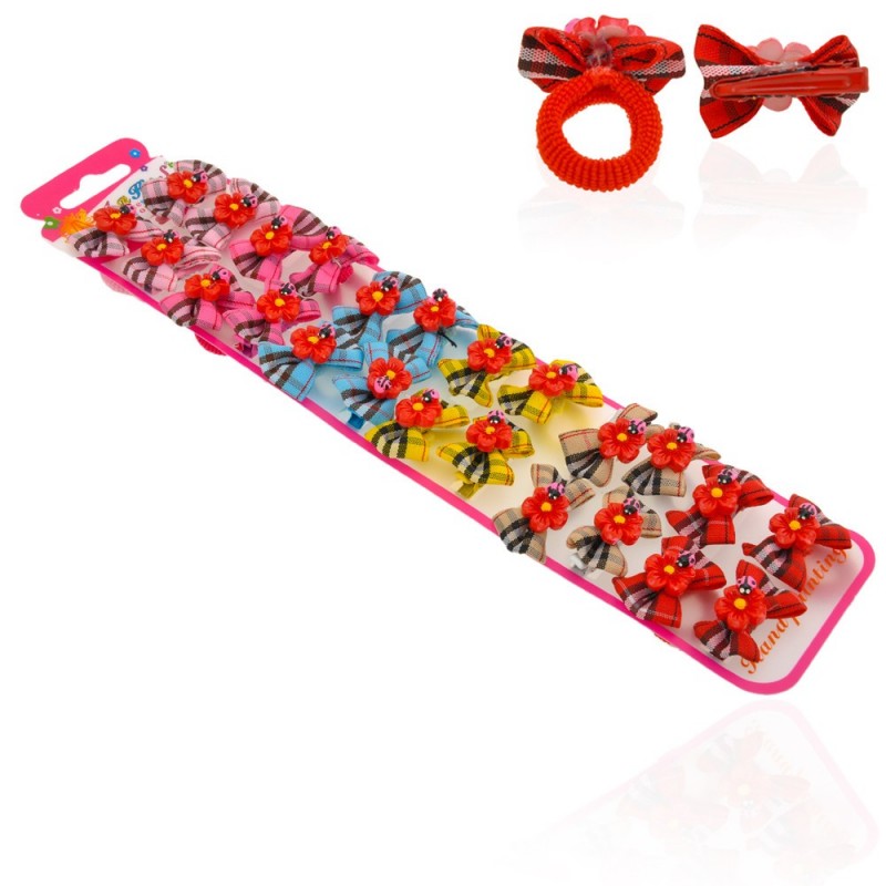 Набор из детских резинок и уточек Цветок (5821)
