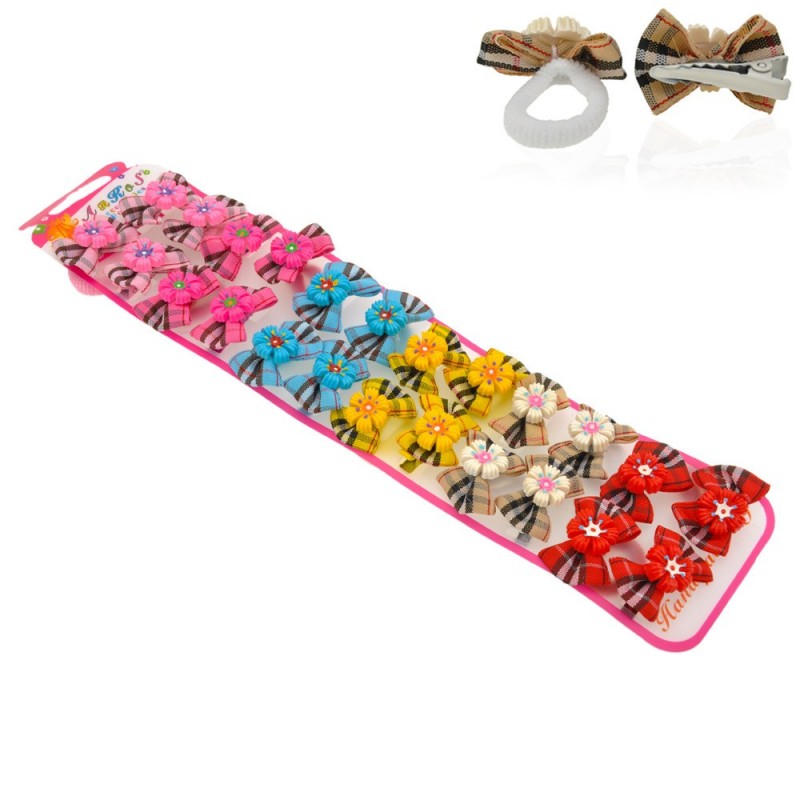 Набор из детских резинок и уточек Цветок (5823)