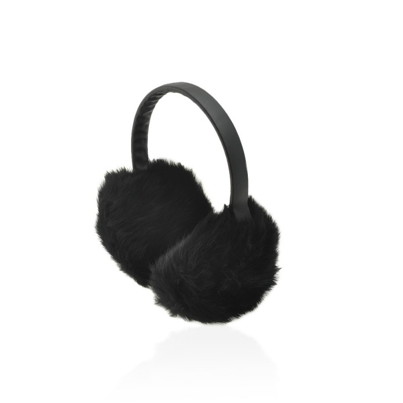 Теплые меховые наушники с кожаным обручем (6700) вариант 04