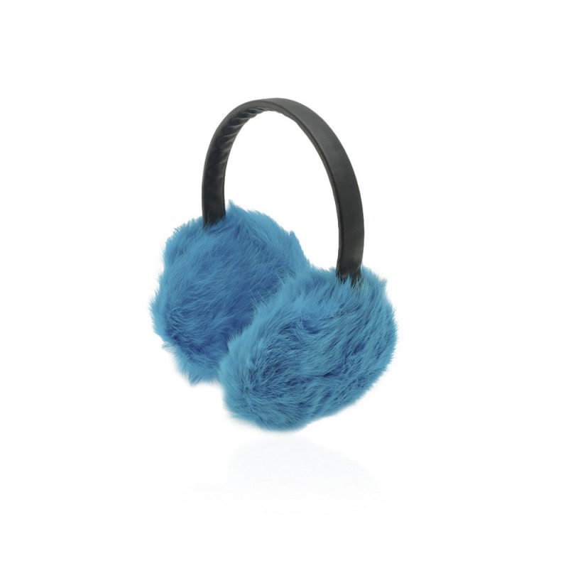 Теплые меховые наушники с кожаным обручем (6700) вариант 05