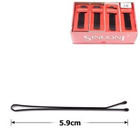 Набор заколок-невидимок ровные 5.9см чёрные (10308)