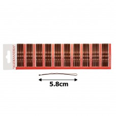 Набор заколок-невидимок Aleksandra 5.8см коричневый (15432)