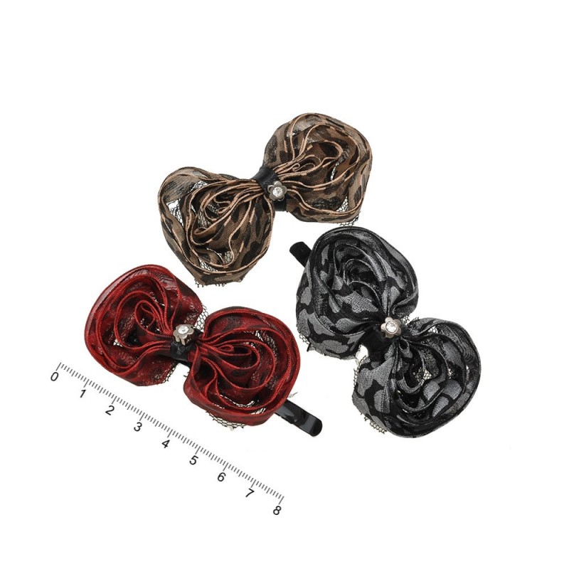 Набор заколок-невидимок для волос с бантиком (6358)