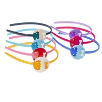 Набор детских обручей для волос пластиковый с украшением (10794)