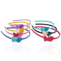 Набор детских обручей для волос пластиковый с украшением (10802)