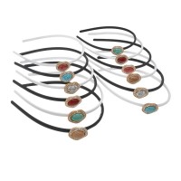 Набор обручей для волос пластиковый с украшением (10935)