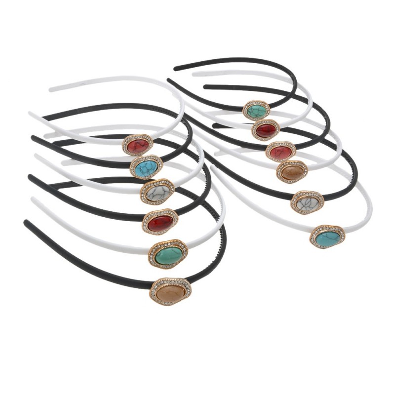 Набор обручей для волос пластиковый с украшением (10935)