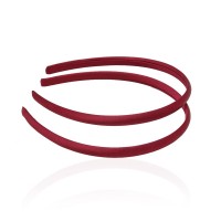 Набор обручей заготовок в атласной ленте 0.9см бордовый (13255)