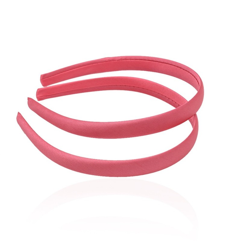 Набор обручей заготовок с атласной лентой 1.5см коралловый (13265)