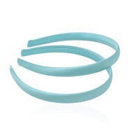 Набор обручей заготовок с атласной лентой 1.5см бирюзовый (13268)