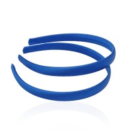 Набор обручей заготовок с атласной лентой 1.5см синий (13270)