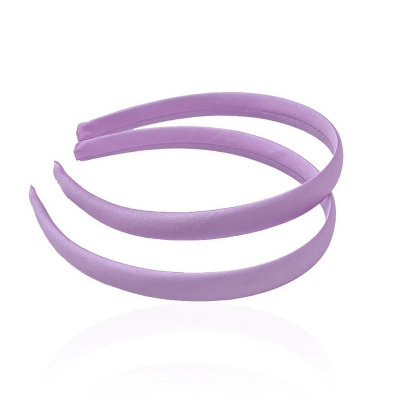 Набор обручей заготовок с атласной лентой 1.5см фиолетовый (13271)