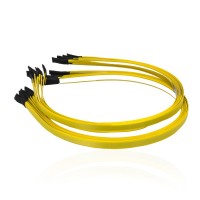 Набор обручей заготовок с атласной лентой 0.7см жёлтый (13285)