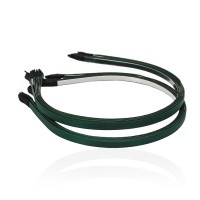 Набор обручей заготовок с атласной лентой 0.7см зелёный (13286)