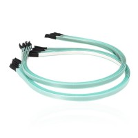 Набор обручей заготовок с атласной лентой 0.7см бирюзовый (13288)