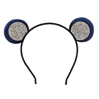 Обруч для волос Ушки микки-мауса со стразами (13611) вариант 02